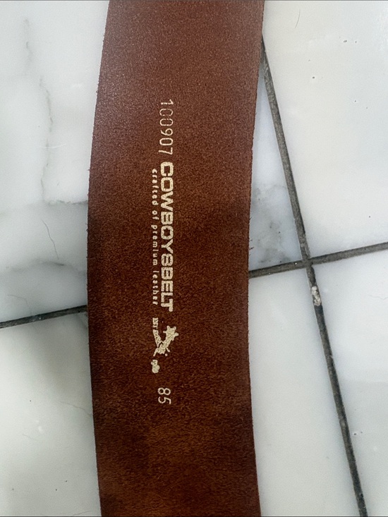 Brown Leather Womens Belt with Black Buckle